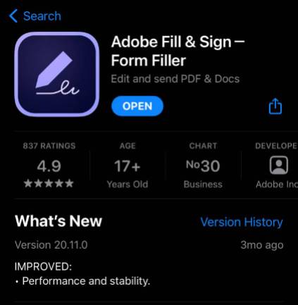 adobe fill and sign form filter